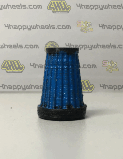1/10 scale blue cone air filter for RC drift cars, 18 mm tall