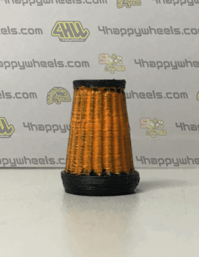 1/10 scale orange cone air filter for RC drift cars, 18 mm tall