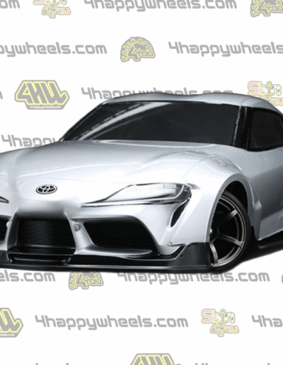 Front view of Toyota Supra body shell for 1/10 scale RC drift