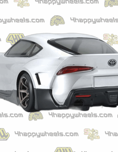 Rear view of Toyota Supra body shell for 1/10 scale RC drift