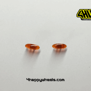 oval orange indicator photographed top view for 1/10 RC drift cars