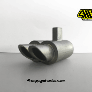 double oval cut exhaust pipes for RC drift car 1/10 scale