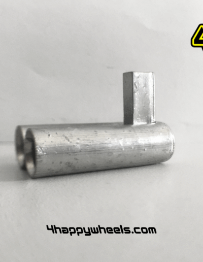 Left vew of double straight cut exhaust pipes for RC drift car 1/10 scale