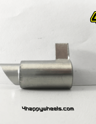 left vew of single oval cut exhaust pipe 11mm for RC drift car 1/10 scale