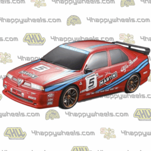 Front view of Alfa Romeo 155 GTA body shell for 1/10 scale RC