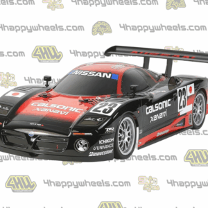 Front view of Nissan R360 GT1 body shell for 1/10 scale RC drift
