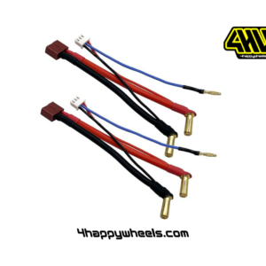 Deans T‑Plug connector with 12AWG high current silicone wire for LiPo lithium battery connections in RC models